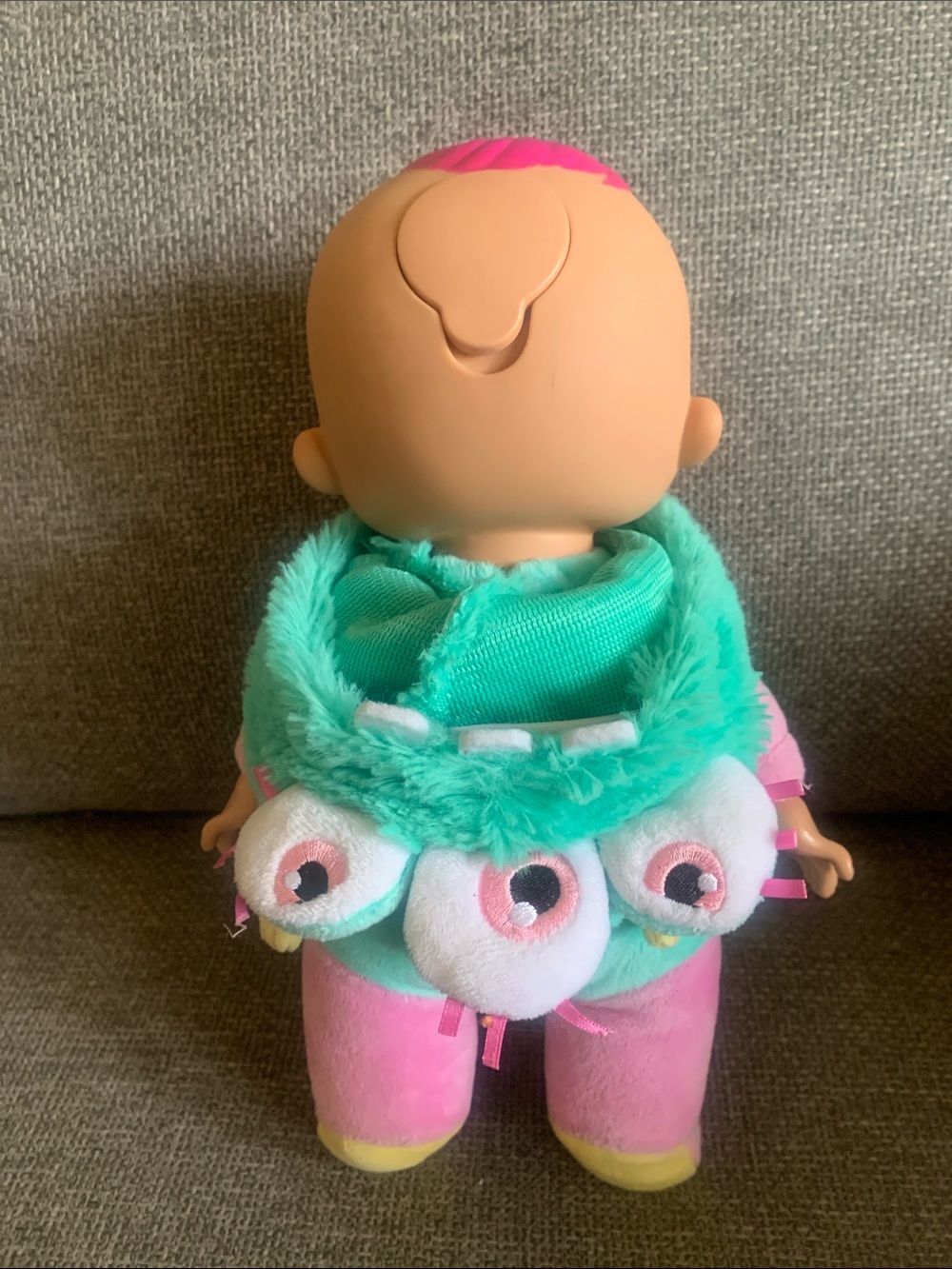 Cry Babies Tiny Cuddles Monster Zippy Baby Doll with Pacifier 11” - Picture 7 of 8